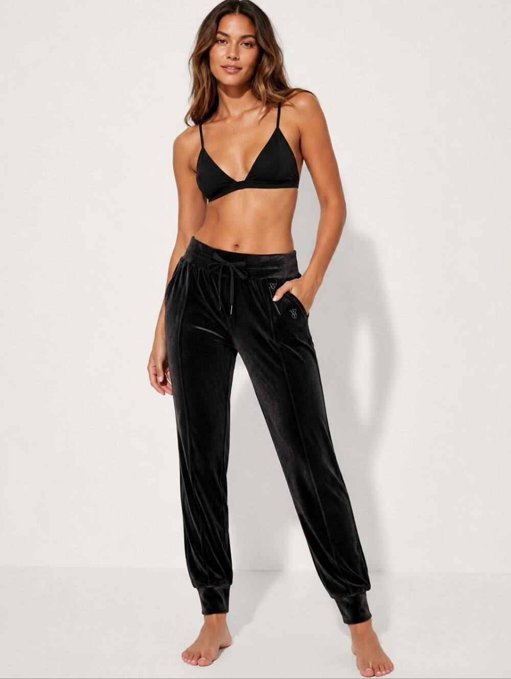 ❤️ NWOT! VICTORIA'S SECRET ON POINT HIGH RISE VELOUR JOGGERS, MEDIUM